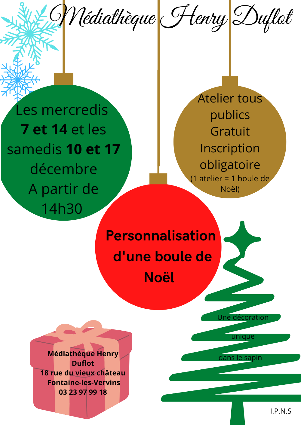 Affiche boule de Noël