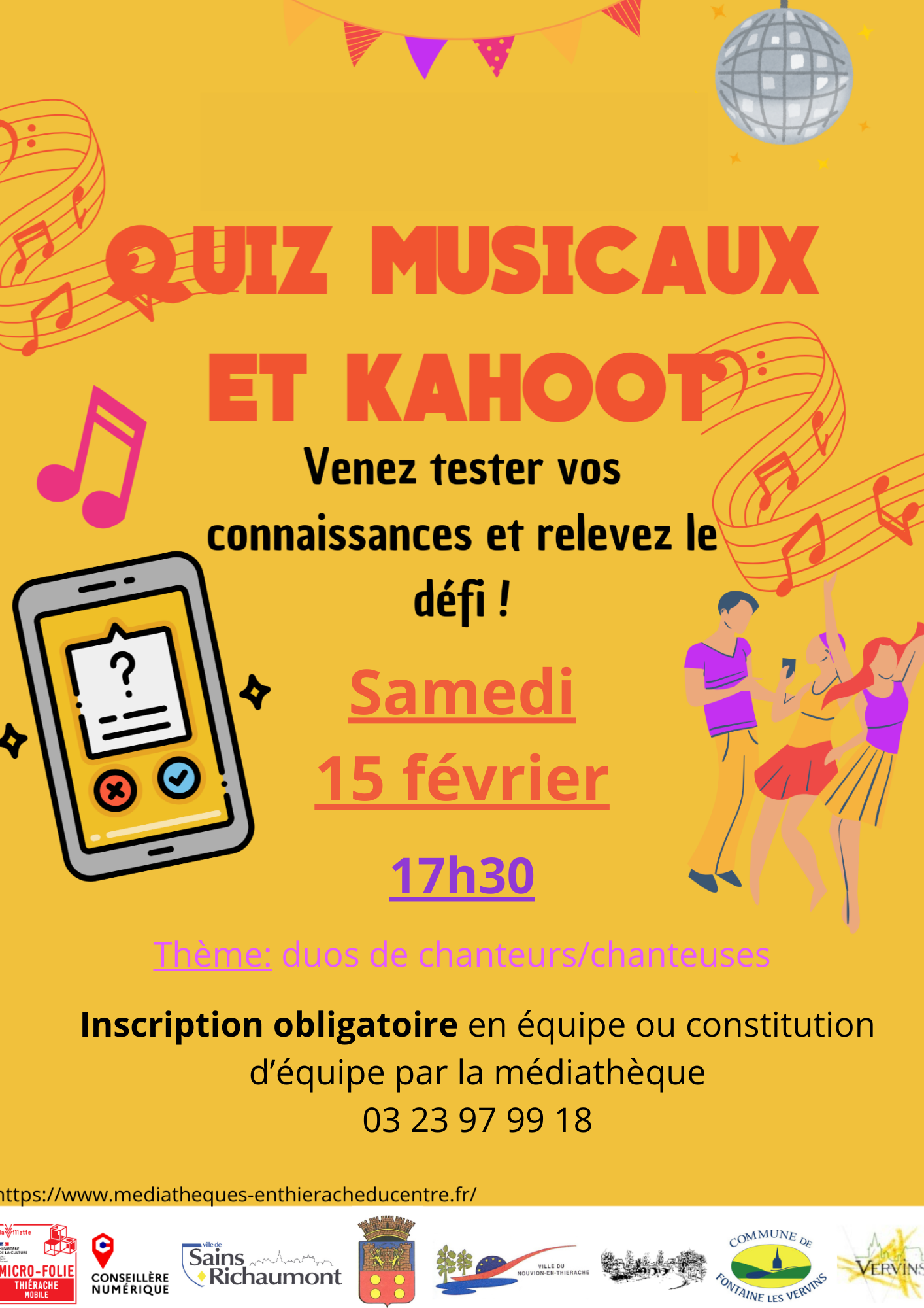 affiche quiz musical duos