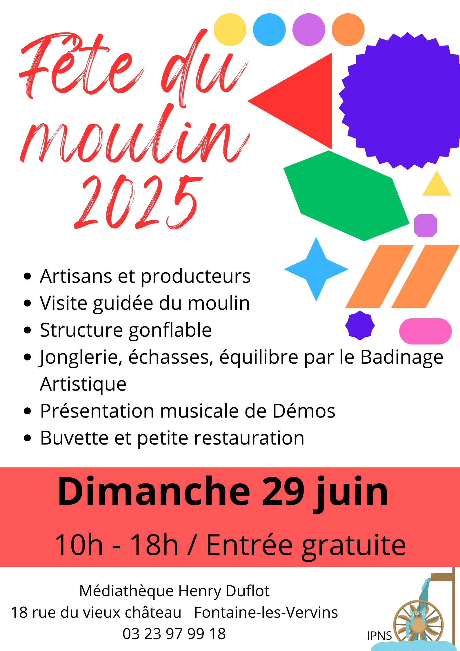 Affiche fête moulin 2025