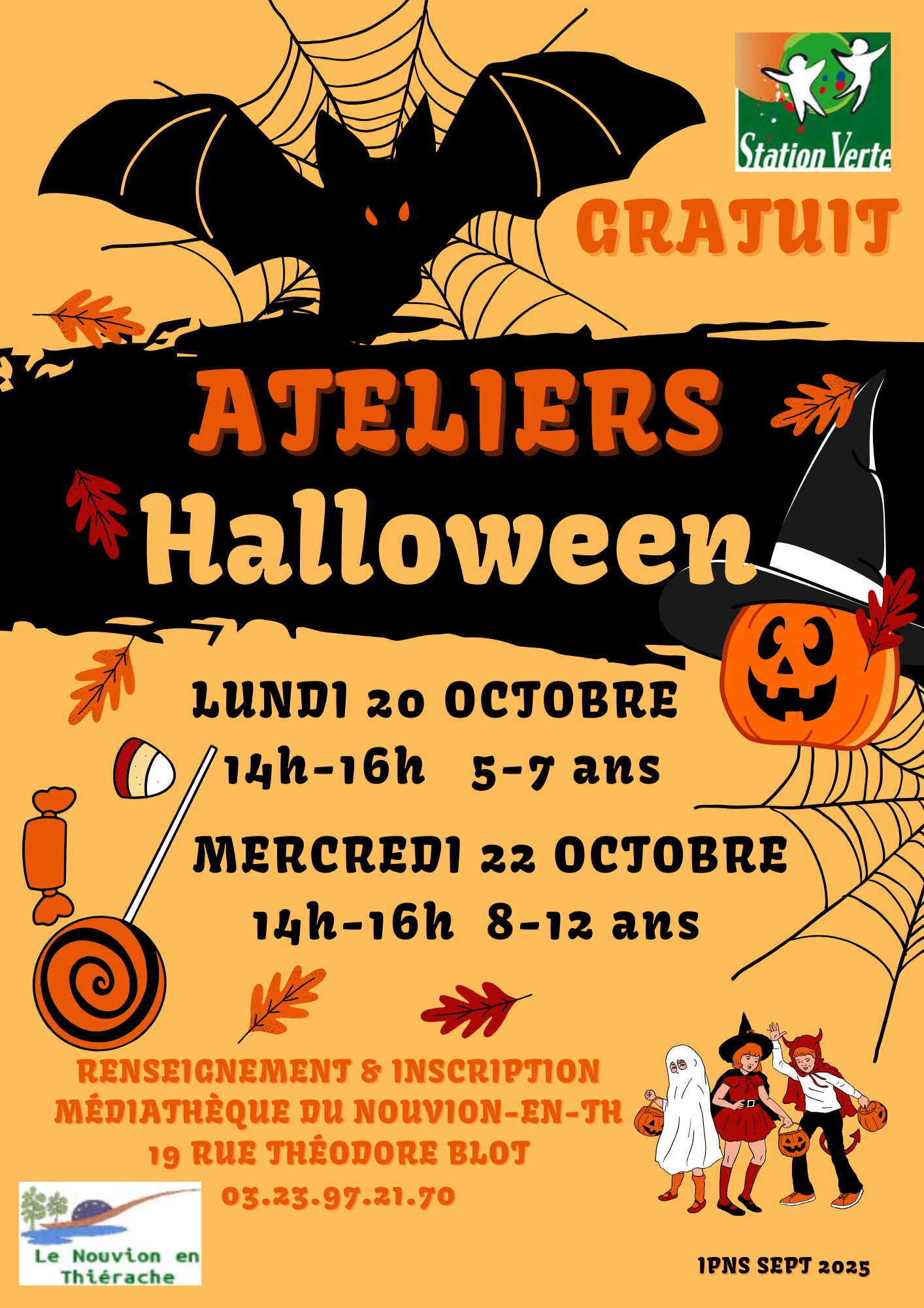 AFFICHE ATELIERS HALLOWEEN
