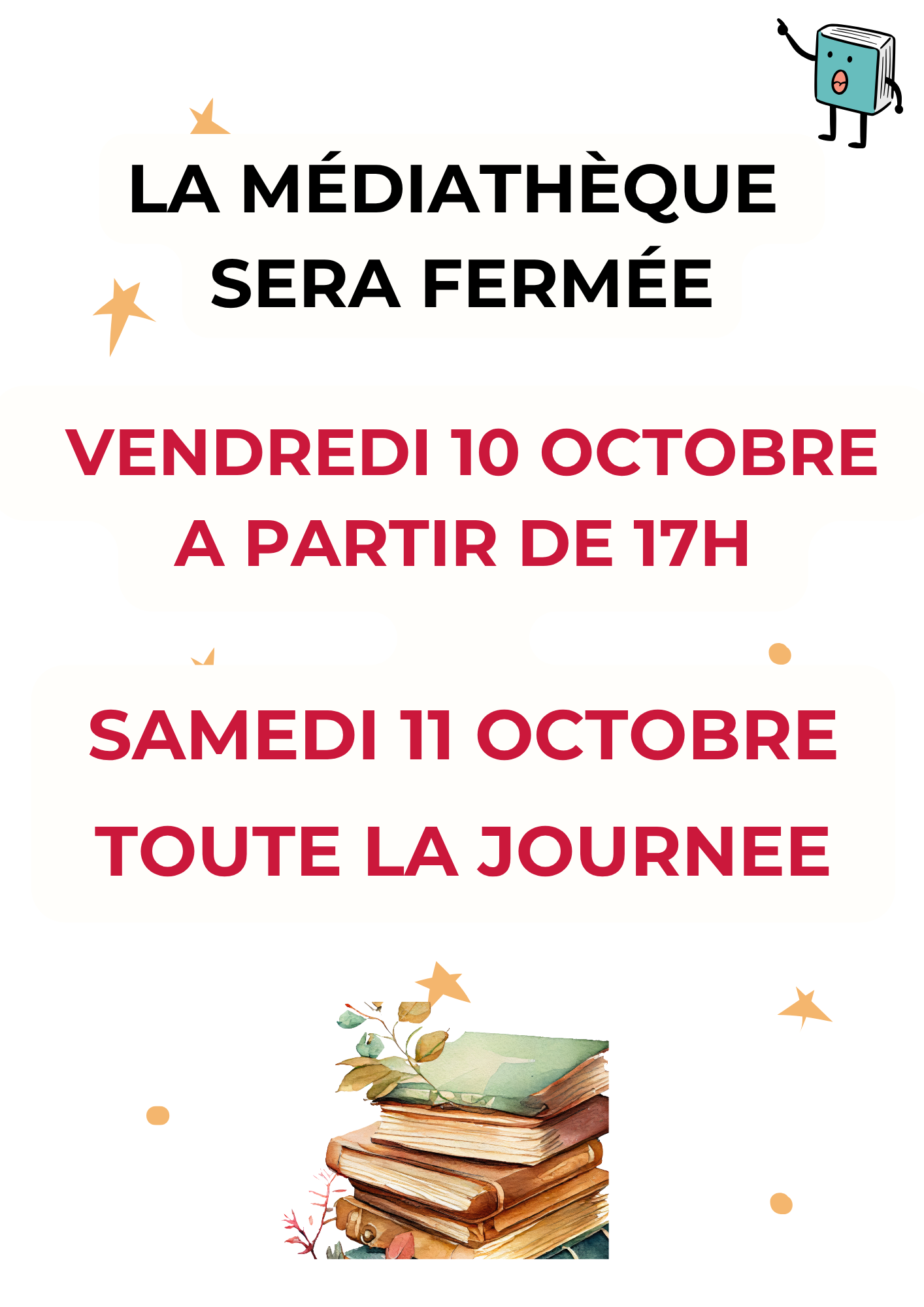 FERMETURE MEDIATHEQUE