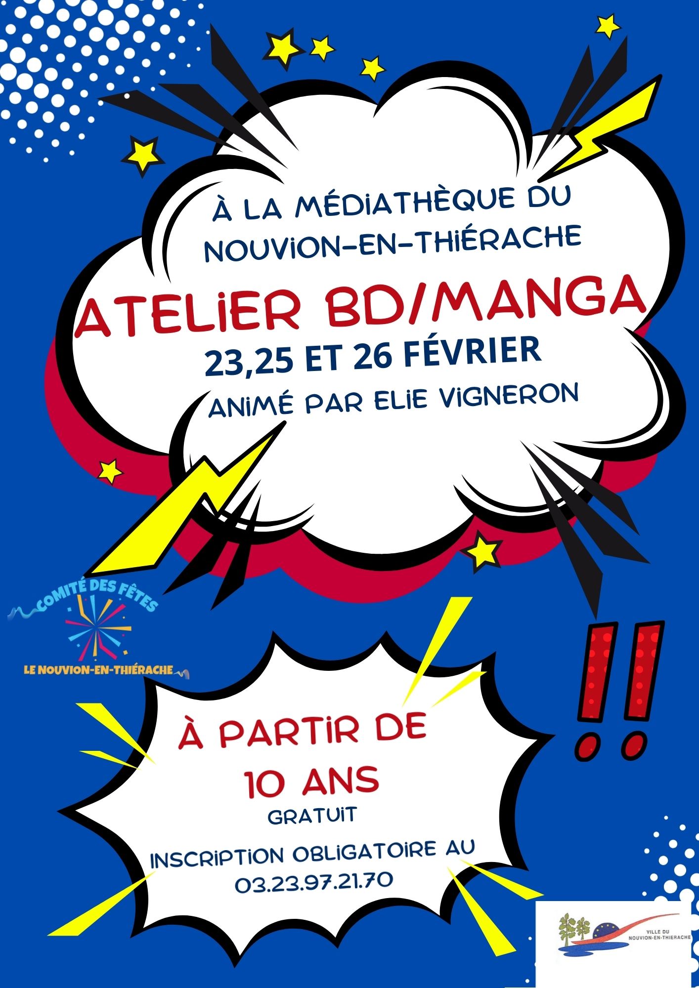 affiche atelier bd manga