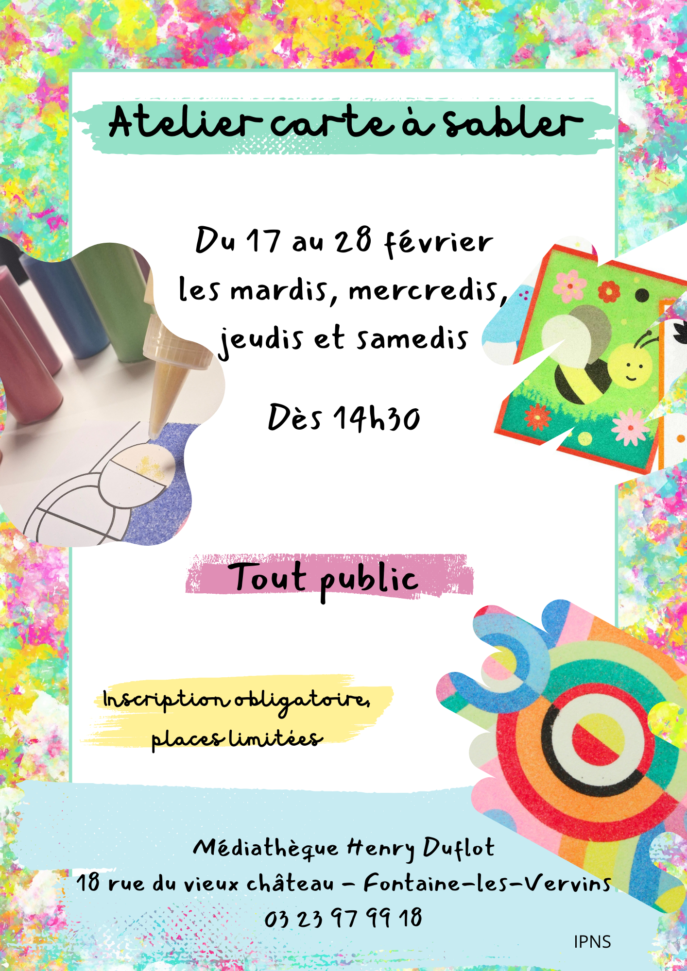 Affiche carte à sabler