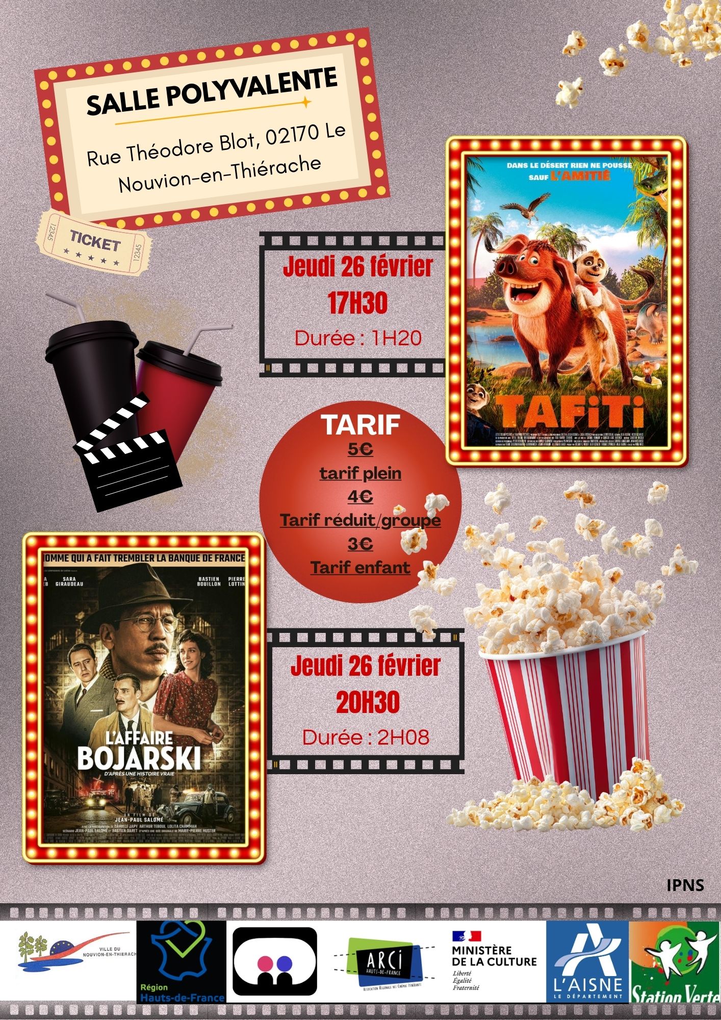 affiche séances cinéma février