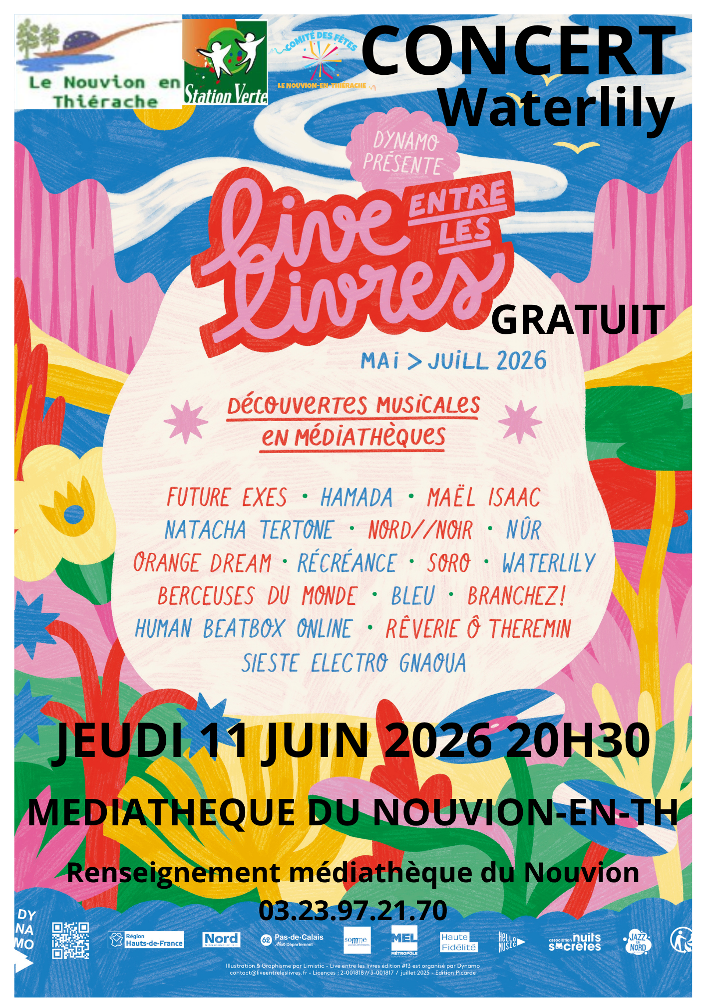affiche live entre les livres