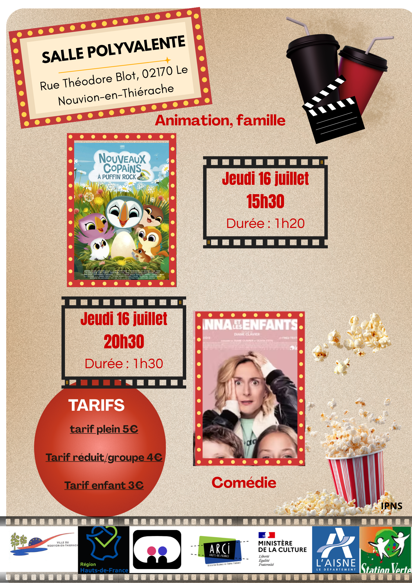 AFFICHE CINEMA JUILLET