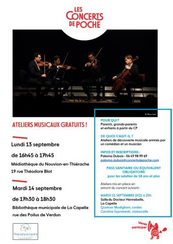 Flyer atelier concert de poche