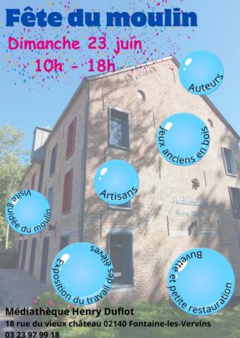 Affiche fête du moulin 2024