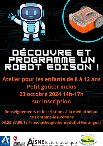 affiche atelier robot edison