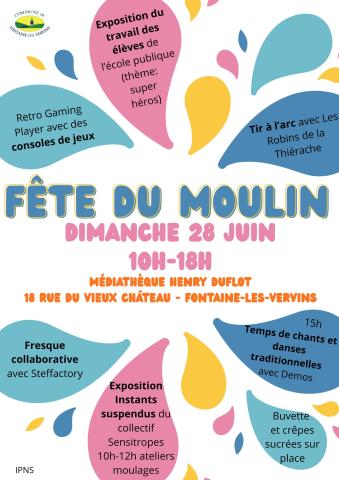 Affiche fête moulin 2026