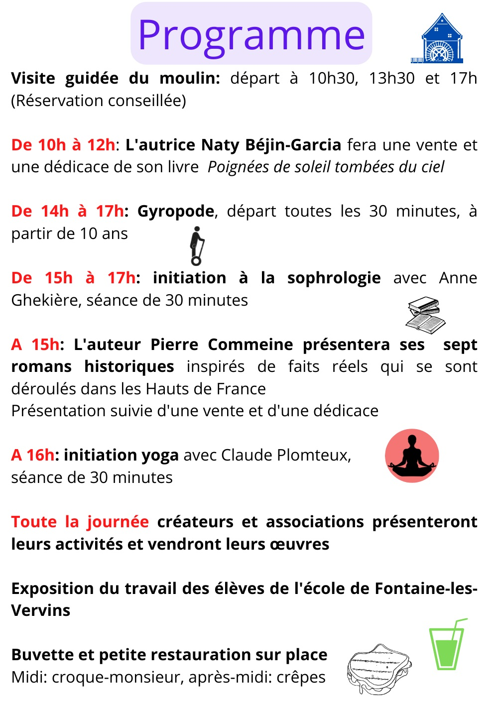 Programme fête du moulin